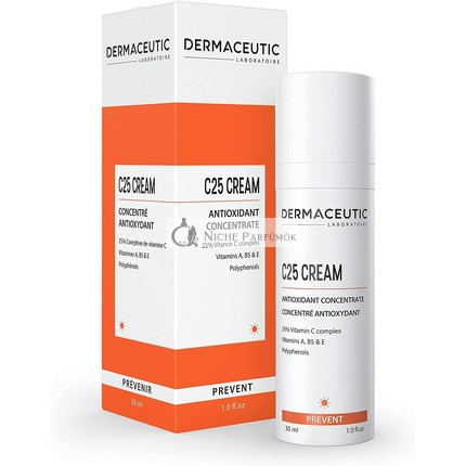 Dermaceutic C25 Cream Antioxidant Day Cream with Vitamin C, Vitamin E, Vitamin B5, Vitamin E and Polyphenols 30ml