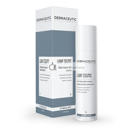Dermaceutic Light Ceutic Skin Tightening Night Cream with Glycolic Acid, Phytic Acid, and Vitamin C 40ml