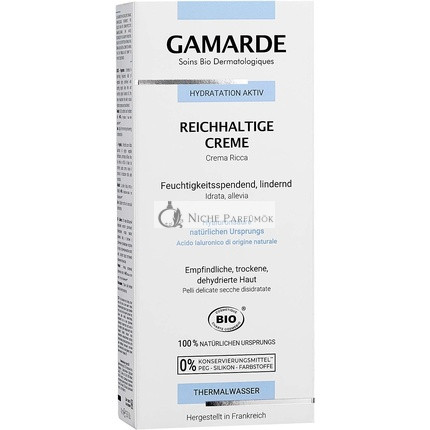 GAMARDE Bio-Cosmetics Ultra Rich Cream with Hyaluronic Acid, Shea Butter & Argan Oil 40ml