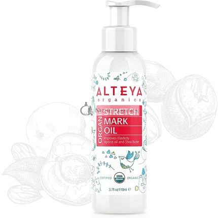 Alteya Organic Stretch Mark Oil 110ml USDA Certified Pure Natural Preventive Treatment with Bulgarian Rose Oil