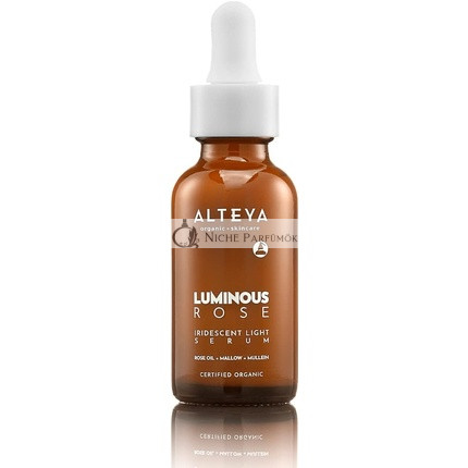 Alteya Organic Luminous Rose Face Serum 30ml - NaTrue Certified Organic Pure Natural Lightweight Moisturizer for All Skin Types
