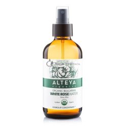   Alteya Organic White Rose Water Spray Glass Bottle 240ml - 100% USDA Certified Organic Natural Steam-Distilled Flower Water from Alba Roses