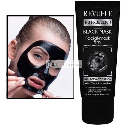 Revele Black Face Mask Zinc Peel Off Blackhead Remover Acne Cleansing 80ml