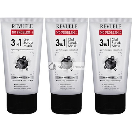 Revuele No Problem 3in1 Gel Scrub Mask Exfoliating Deep Cleansing 150ml