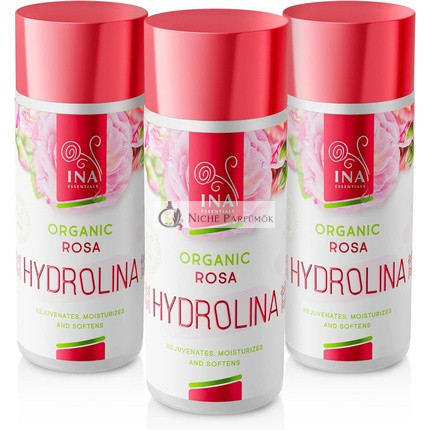 InaEssentials Organic Rose Water Hydrolina Moisturizing Toner for Dry Skin for Face and Body Skin Care Hydrolat Rosa Damascena