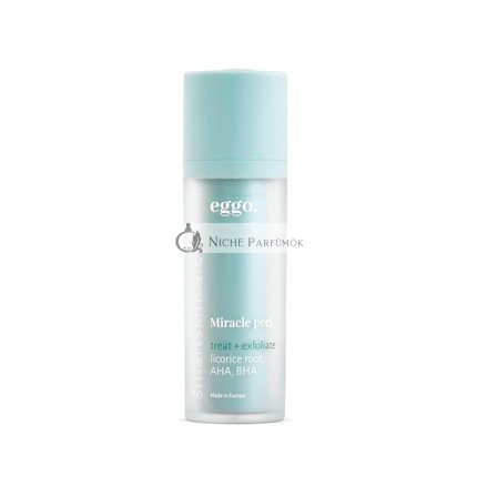 Eggo Miracle Peel AHA + BHA Peeling Serum for Oily Skin with Imperfections, Acne Scars, and Pore Minimization 30ml Fragrance-Free Treatment