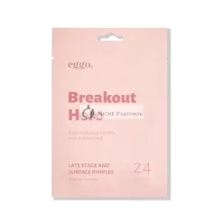   Eggo Breakout Hero Hydrocolloid Pimple Patch 24 Pieces Pimple Cleaning Stickers for Mature Pimples Acne Patches that Reduce Redness and Inflammation Skin Treatment - Pack of 24