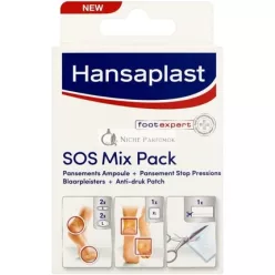   Hansaplast SOS Mix Pack Plasters Amoule + Plaster Stop Pressure - Pack of 6