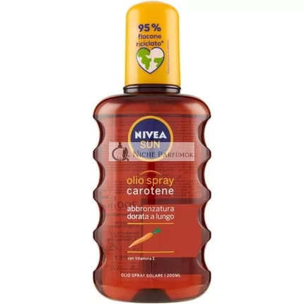Nivea Sun Carotene Oil Spray Deep Tanning Skin Hydrates 200 ml