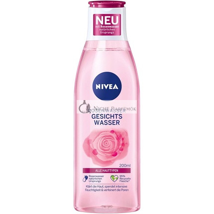 NIVEA Rosewater Facial Toner 200ml Refreshing Facial Toner with Rose Water Natural Origin Clarifying Facial Care for All Skin Types
