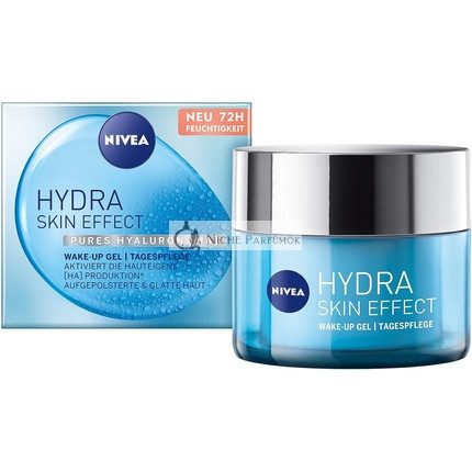 NIVEA Hydra Skin Effect Wake-Up Gel 50ml Day Cream for Padded and Smooth Skin with Pure Hyaluronic 72 Hours Moisture