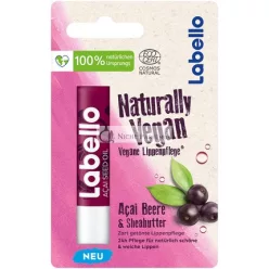   Labello Naturally Vegan Acai Berry Tinted Lip Balm with Shea Butter and Acai Berry Oil 4.8g