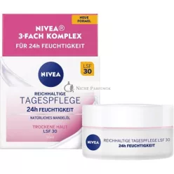   Nivea Rich Day Cream 24h Moisture SPF 30 50ml with Natural Almond Oil and Magnolia