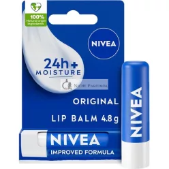   NIVEA Lip Balm Original Care 4.8g Deeply Hydrates Lips for 24h+ with Natural Origin Ingredients Shea Butter and Vitamins