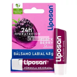   Liposan Blackberry Shine 4.8g Raspberry Lip Balm Moisturizing Lip Balm for Beautiful Soft Juicy Lips