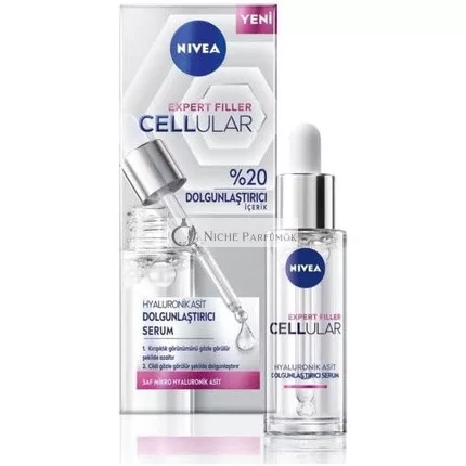 NIVEA Cellular Expert Filler Plumping Hyaluronic Serum 30ml Lightweight Fast Absorbing Non-Adhesive Anti-Wrinkle with 20% Hydra Elixir