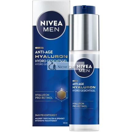NIVEA MEN Anti-Age Hyaluron Hydro Face Gel with Hyaluron and Pro-Retinol 50ml