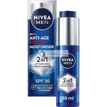 NIVEA MEN Anti-Age 2in1 Power Moisturizer with SPF 30 Luminous 630 and Hyaluronic Acid 50ml