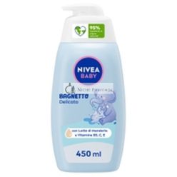   Nivea Baby Delicate Bath 450 Ml - Gentle And Moisturizing Baby Detergent