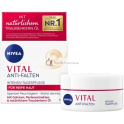   NIVEA VITAL Anti-Wrinkle Intensive Day Care for Mature Skin with Calcium, Pearl Extracts & Natural Grape Seed Oil 50ml