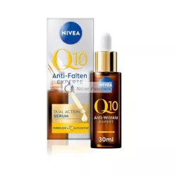   NIVEA Anti-Age Serum with Q10 Reduces Wrinkles and Prevents Their Formation Firming Face Serum with Glycostop Q10 Anti-Wrinkle Expert Dual Action Serum 30ml