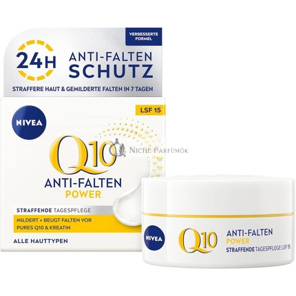 NIVEA Q10 Power Anti-Wrinkle + Firming Day Cream for Smoother & Younger Looking Skin SPF 15 50ml