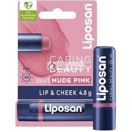 Liposan Caring Beauty Nude Pink Moisturizing Lip Balm Spf30 48g