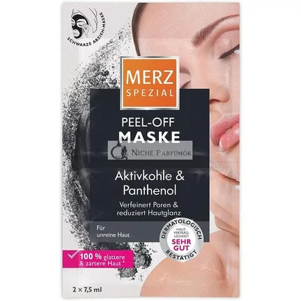 Merz Spezial Peel-Off Mask Face Mask with Activated Carbon and Panthenol 1 x 15ml