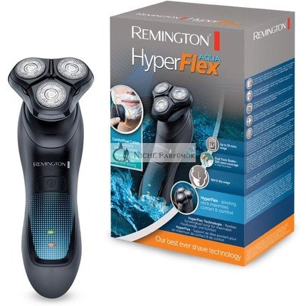 Remington HyperFlex Aqua XR1430 Rotary Shaver with Flexible Swivel Head ComfortFloat Blades Wet and Dry Use Black/Blue