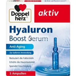   Doppelherz Hyaluron Boost Serum Anti-Aging Ampoules for External Use 5 Ampoules 2ml - Pack of 5
