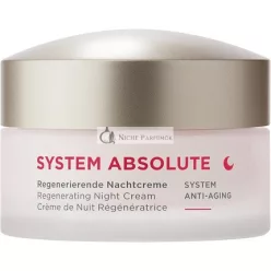   Annemarie Borlind System Absolute Regenerating Night Cream 50ml - Activates Collagen and Elastin Production - Nourishing, Firming, Regenerating - Vegetarian