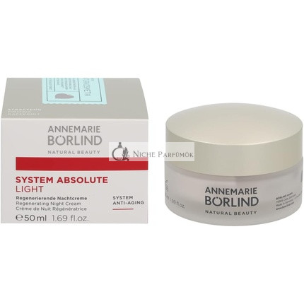 Annemarie Borlind System Absolute Regenerating Night Cream Light 50ml - Activates Collagen and Elastin Production and Nourishes Skin Overnight