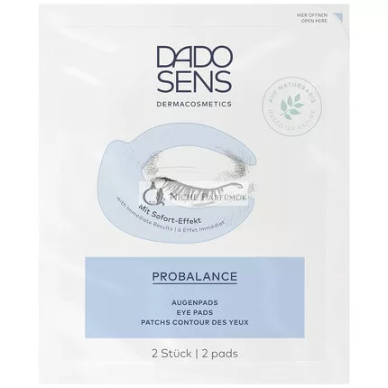 DADO SENS PROBALANCE Eye Pads 4 Pieces - For Sensitive, Allergy-Prone Skin, Soothes Sensitive Skin, Reduces Swelling, Redness & Dark Circles, With Hyaluronic Acid, Vegan