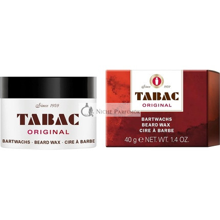 Tabac Original Beard Wax with the Unmistakable Tabac Original Scent - Gentle Beard/Skin Care - Optimal Styling - 40g