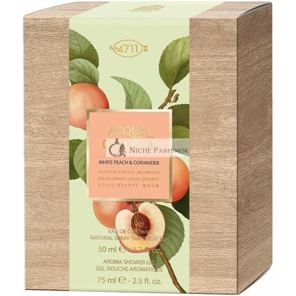 Acqua Colonia White Peach Coriander 2 Piece Gift Set: Eau De Cologne 50ml +Shower Gel 75ml