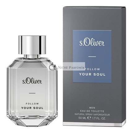 s.Oliver Follow Your Soul Men Eau de Toilette 50ml Natural Spray Vaporisateur