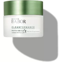   DOCTOR BABOR CLEANFORMANCE CBD Face Cream for Stressed and Damaged Skin with Cannabidiol Vegan Formula Phyto CBD Cream 50ml