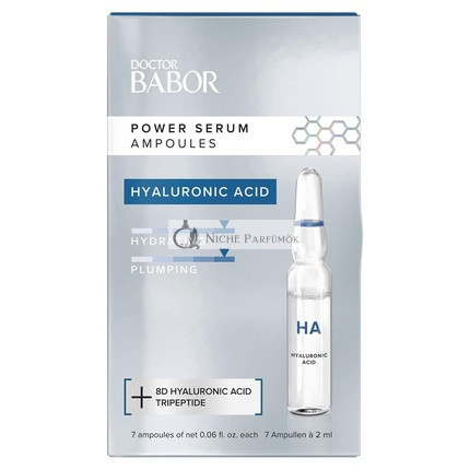 DOCTOR BABOR Power Serum Hyaluronic Acid Face Ampoules with Tripeptides for Intensive Moisture 7x2ml