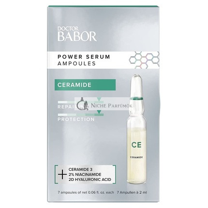 DOCTOR BABOR Power Serum Ceramide Face Ampoules with Hyaluronic Acid and Ceramides for a Healthy Skin Barrier Vegan Formula 7x2ml