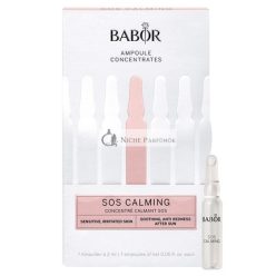   BABOR SOS Calming Ampoule Serum Concentrates Soothing Serum for Irritated Skin 7 Day Treatment