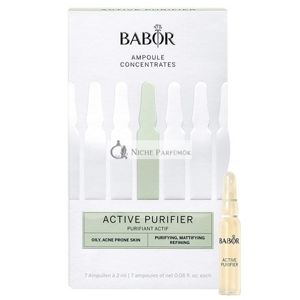 BABOR Active Purifier Face Serum Ampoules with Tea Tree Oil for Reduced Impurities 2ml