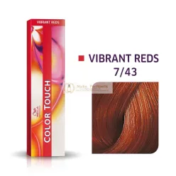   Wella Professionals Color Touch Vibrant Reds Professional Demi-Permanent Hair Color with Multi-Dimensional Effect 7/43 60 ml