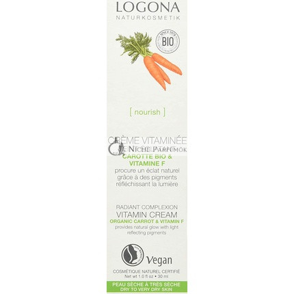 Logona Nourish Radiant Complexion Vitamin Cream Organic Carrot & Vitamin F