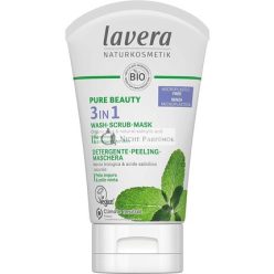  Lavera Pure Beauty 3in1 Wash Scrub Mask with Organic Mint and Natural Salicylic Acid 125ml