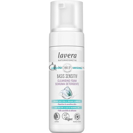 lavera basis sensitiv Cleansing Foam with Organic Aloe Vera and Almond Oil 150ml