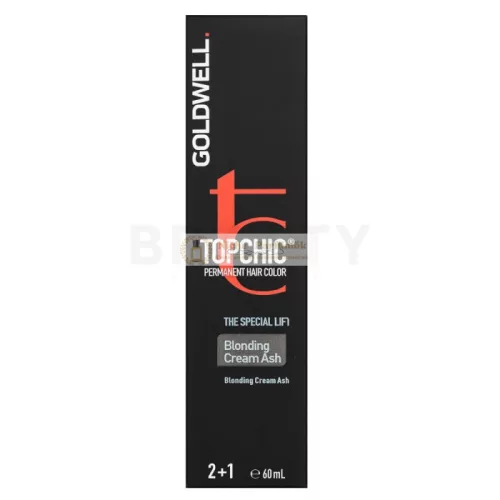 Goldwell Topchic Hair Color Professional Permanent Hair Color for All Hair Types Blonding Cream - Ash 60 g