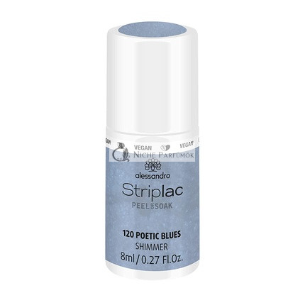 alessandro Striplac Peel or Soak VEGAN Poetic Blues LED Nail Polish 8ml
