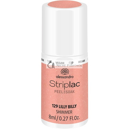 alessandro Striplac Peel or Soak Vegan Lilly Billy LED Nail Polish in Fresh Apricot 8ml