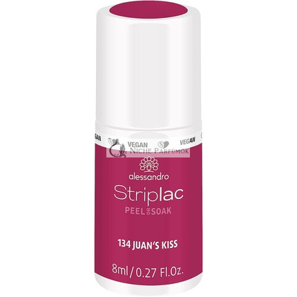 alessandro Striplac Peel or Soak Vegan Juan's Kiss Dark Purple LED Nail Polish 8ml