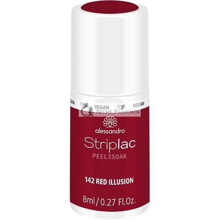 alessandro Striplac Peel or Soak Vegan LED Nail Polish in Rich Red 8ml